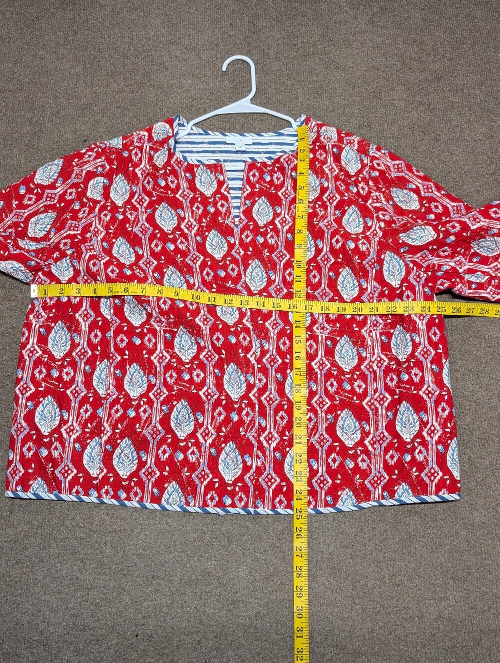 J. JILL Quilted Jacket Red White Blue (Women's 2X) - Picture 7 of 7